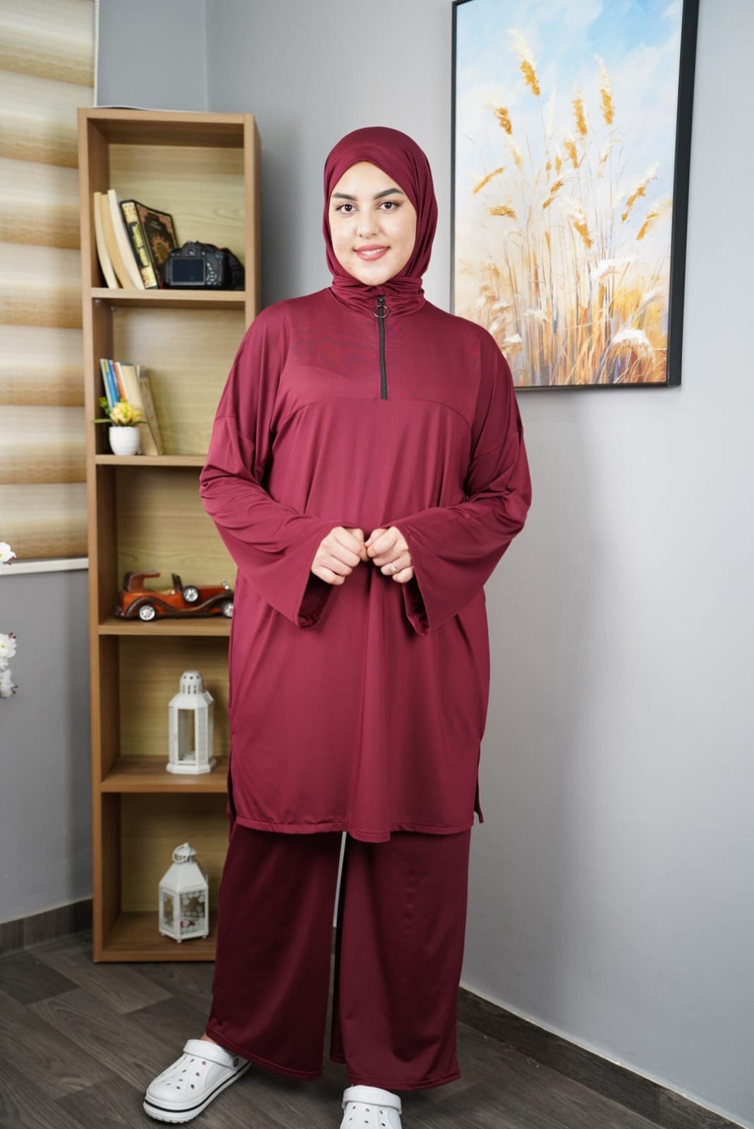بوركيني Palmier 3 Pièces | 3 قطع مع توب بولياميد – أناقة وراحة بثمن مميز